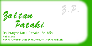 zoltan pataki business card