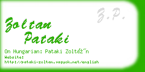 zoltan pataki business card